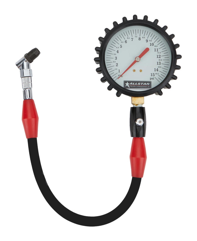 Allstar Performance 4" Tire Pressure Gauge, 0-15 PSI - Image 2